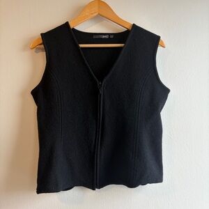 Jana Black Sleeveless Wool Vest